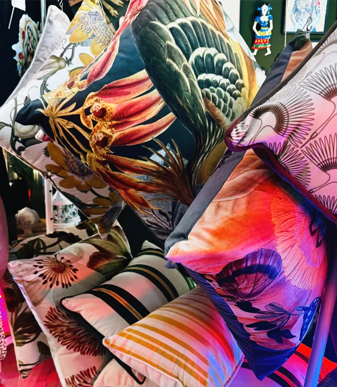 Cuscini tessili Sartoria Luminarie Bologna